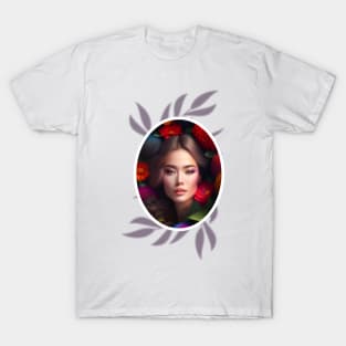 Floral Woman Print 1 T-Shirt